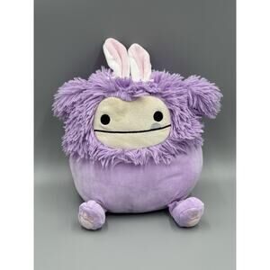 Squishmallows Dilka Bigfoot Purple Plush w/ Bunny Ears 9” Stuffed Animal